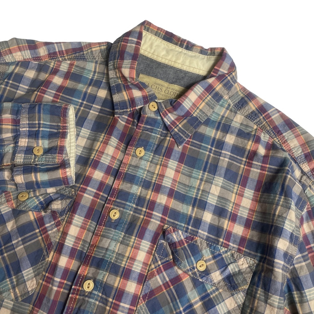 J.A.C.H.S Men's Large Long Sleeve Button Down Shirt Pockets‎